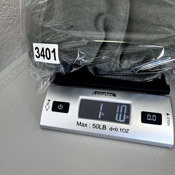 Proto101 Womens High Waist Wide Leg Cropped French Terry Pants Size L Green - Picture 11 of 11